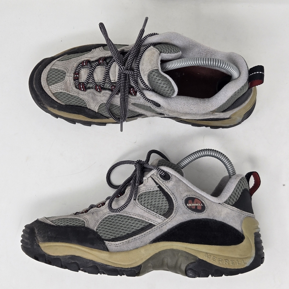 Merrell Womens Baja Ventilator Grey Hiking Shoes Sneakers Size 7.5 Vintage
